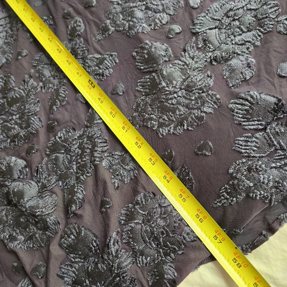 Adrianna Papell Floral Burnout Velvet Long Blouson Gown In Midnight Blue  Boho - Picture 4 of 15